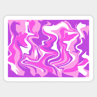 Abstract Marble Swirl Texture - Pink - Purple Tones Inspired Organic Flow Sticker